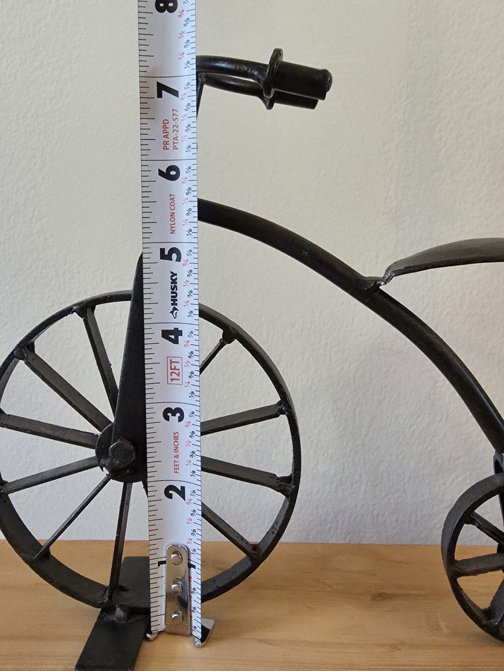 Handmade Black Metal Penny-farthing Bicycle Sculptural Home Art - Picture 7 of 8
